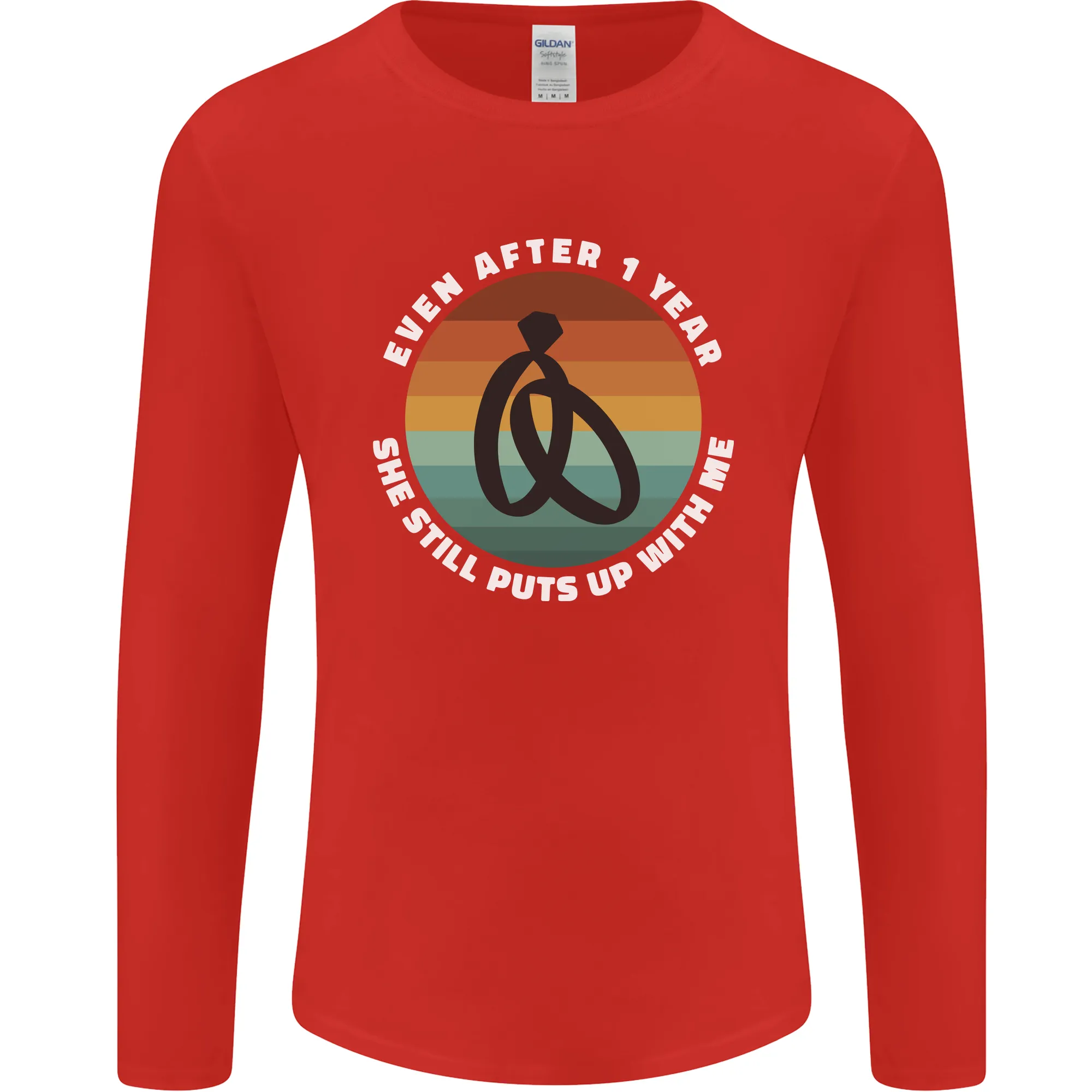 1 Year Wedding Anniversary 1st Marriage Mens Long Sleeve T-Shirt