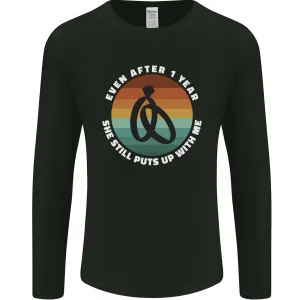 1 Year Wedding Anniversary 1st Marriage Mens Long Sleeve T-Shirt