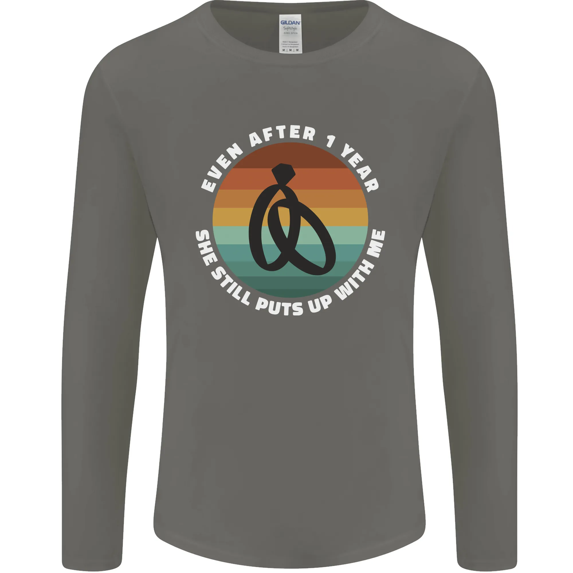 1 Year Wedding Anniversary 1st Marriage Mens Long Sleeve T-Shirt