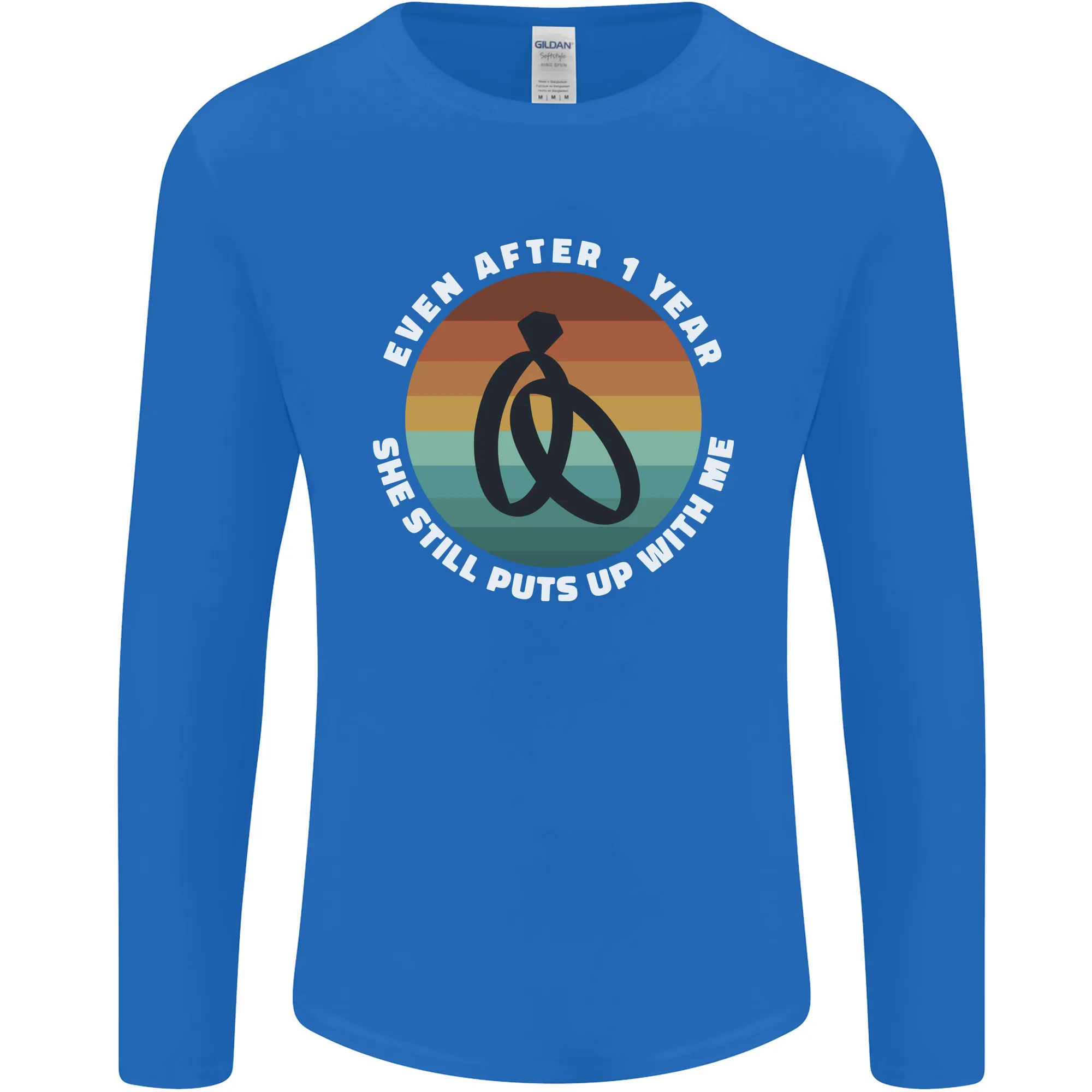 1 Year Wedding Anniversary 1st Marriage Mens Long Sleeve T-Shirt