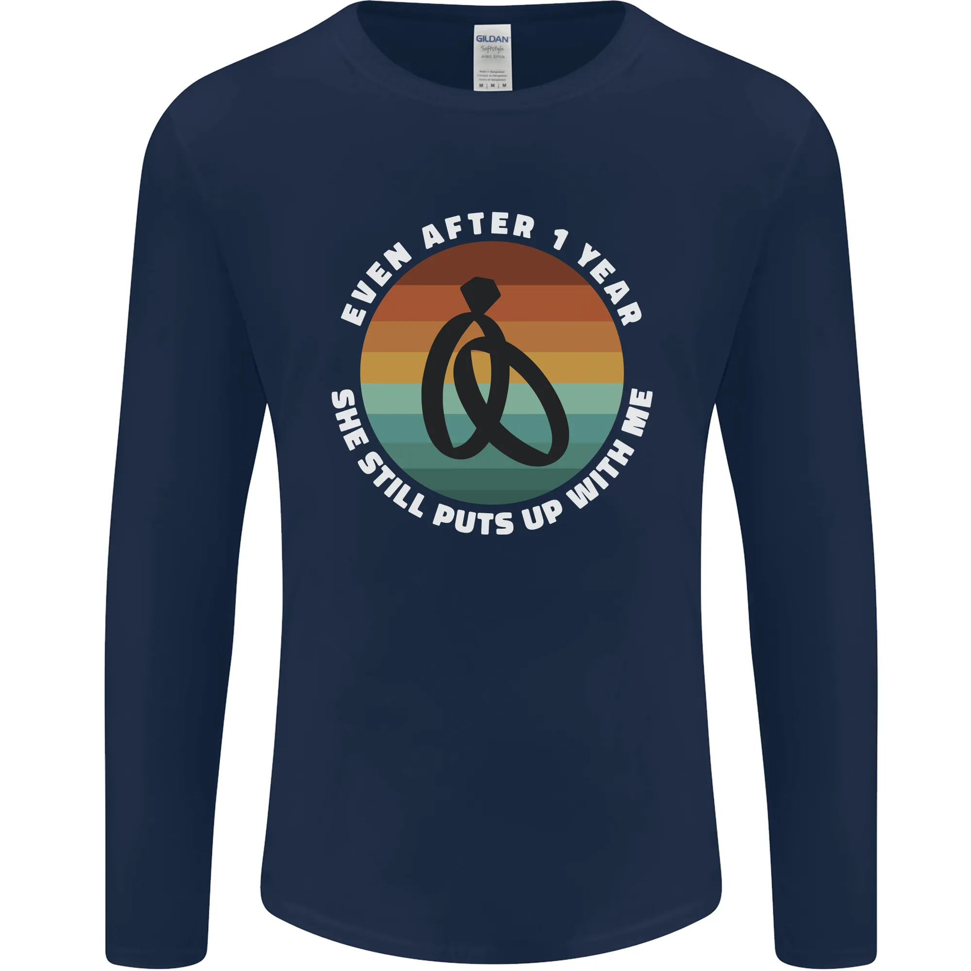 1 Year Wedding Anniversary 1st Marriage Mens Long Sleeve T-Shirt