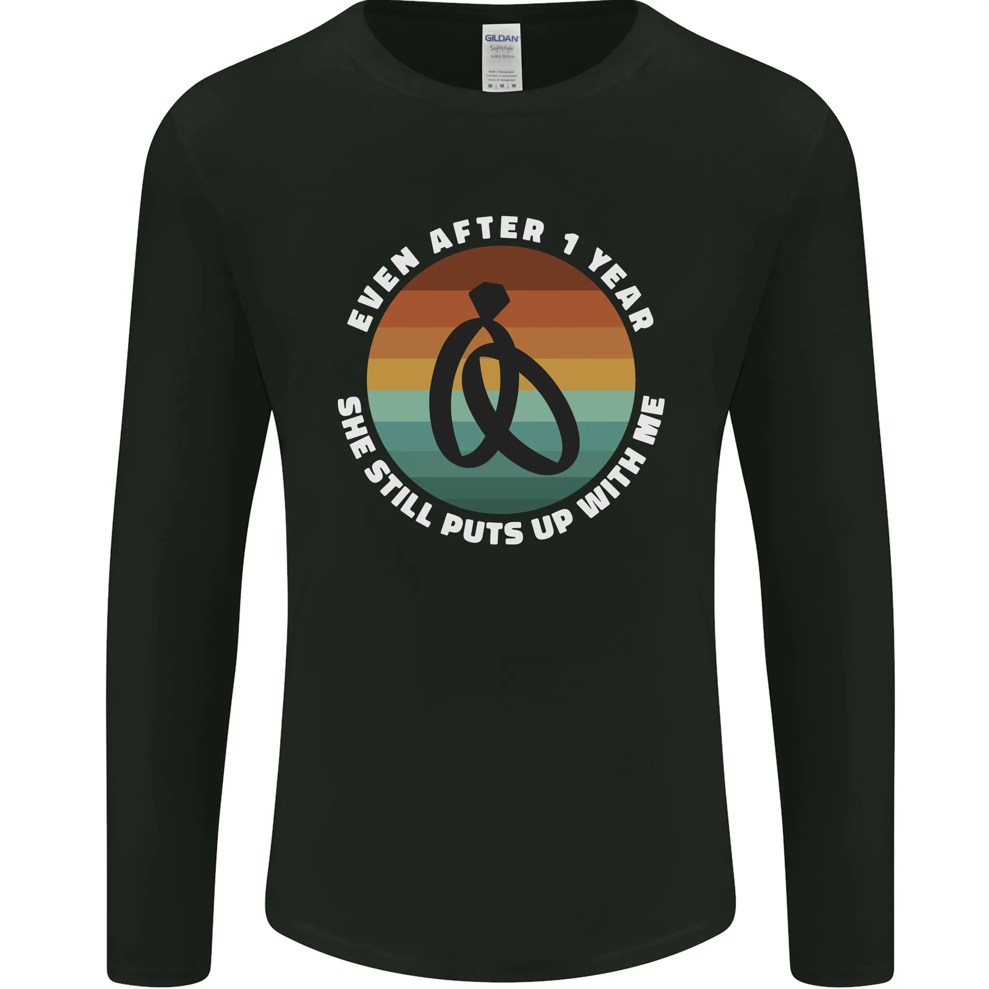 1 Year Wedding Anniversary 1st Marriage Mens Long Sleeve T-Shirt
