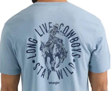 112350056- Wrangler SS Tee-Blue Heather