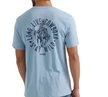112350056- Wrangler SS Tee-Blue Heather