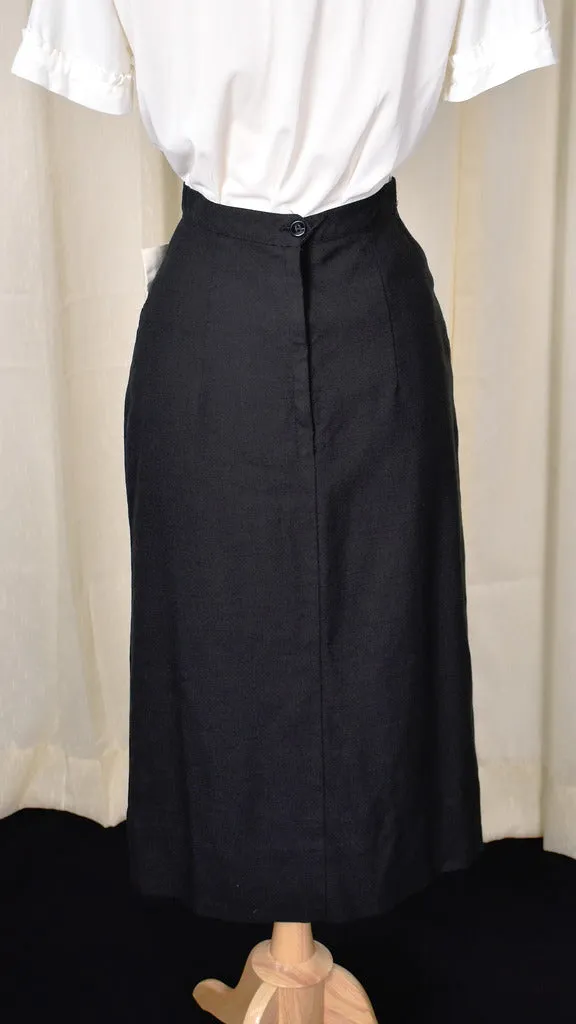 1950s Vintage Black Contrast Skirt