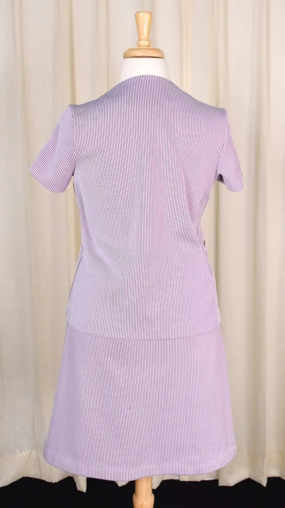 1970s Purple Skirt Suit Set