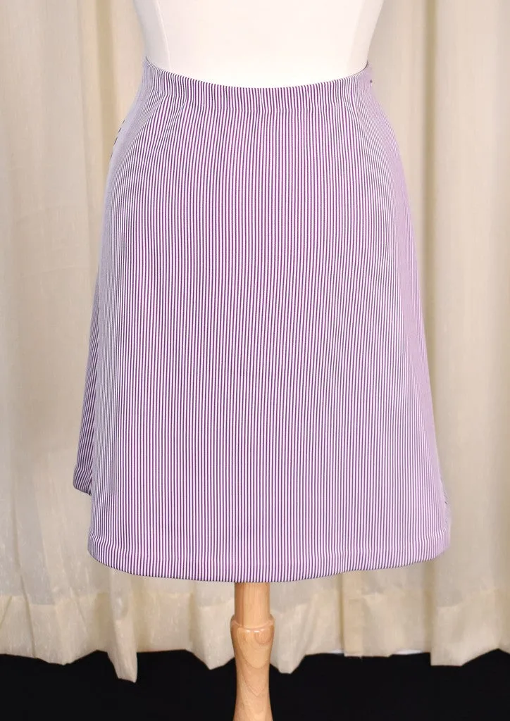 1970s Purple Skirt Suit Set
