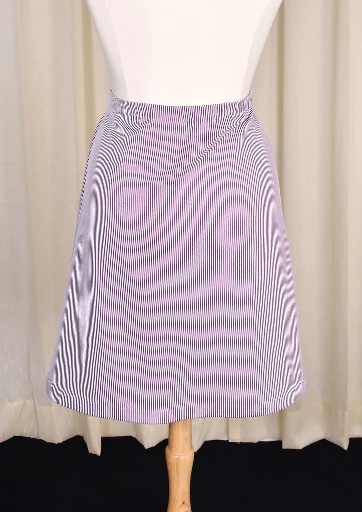 1970s Purple Skirt Suit Set