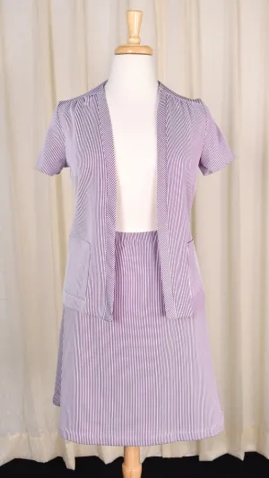 1970s Purple Skirt Suit Set