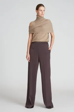 Aleah Crepe Back Satin Pant