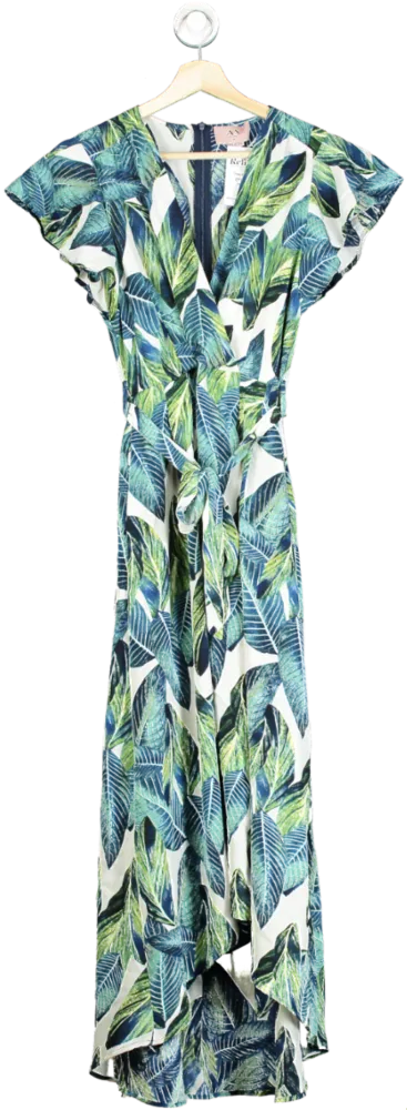 AX Paris Green Leaf Print Maxi Dress UK 8