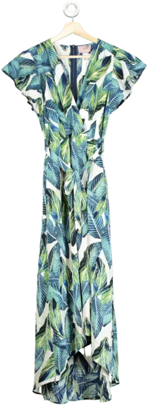AX Paris Green Leaf Print Maxi Dress UK 8