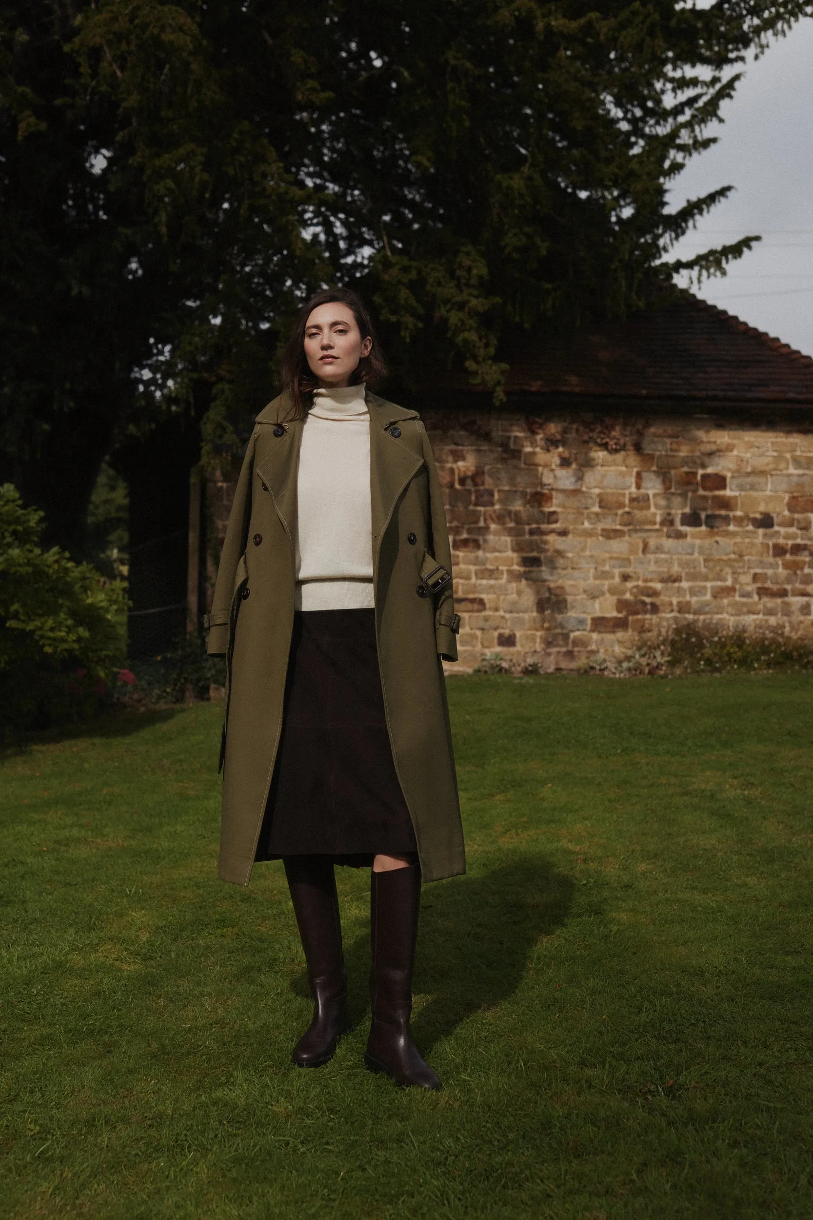 Balloon Sleeve Turtleneck in Cashmere