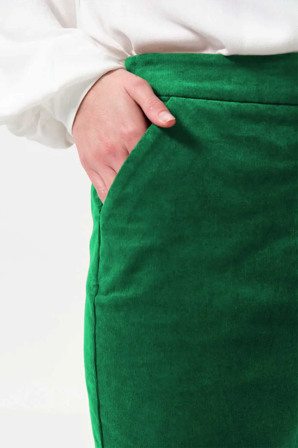 Balthazar Babycord Midi Pencil Skirt