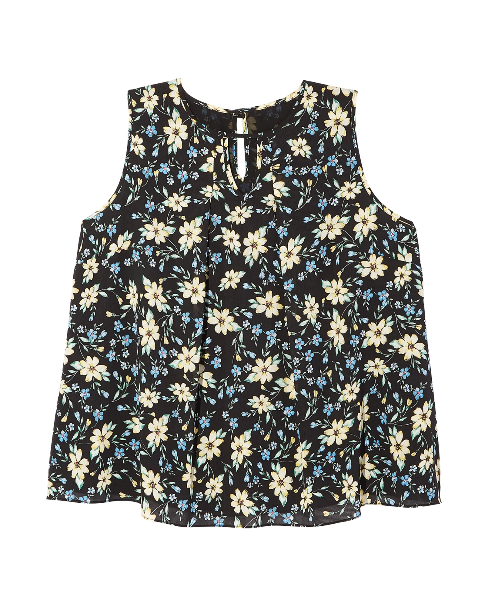 Bella Keyhole Tank | Black / Yellow