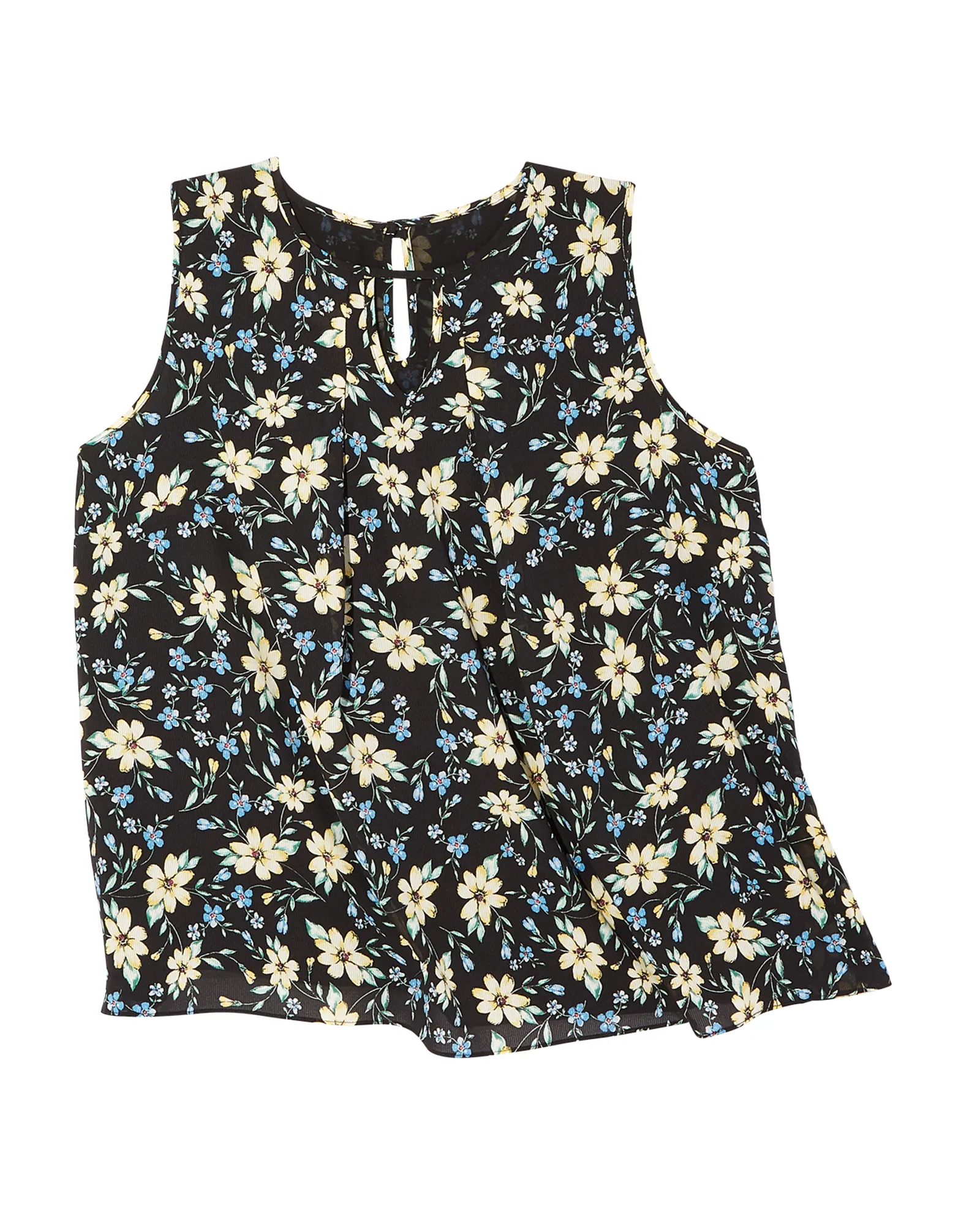 Bella Keyhole Tank | Black / Yellow