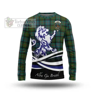 Blair Ancient Tartan Long Sleeve T-Shirt with Alba Gu Brath Regal Lion Emblem