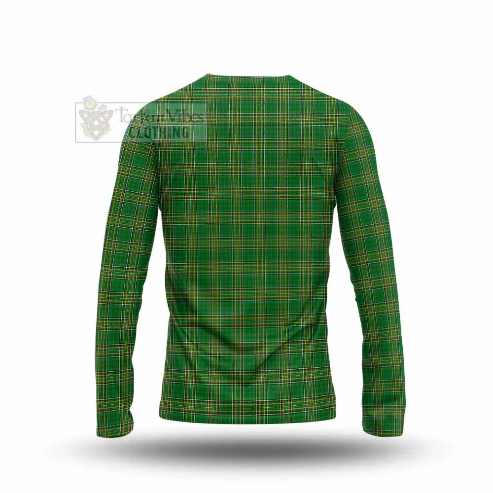 Bloomfield Irish Clan Tartan Long Sleeve T-Shirt with Coat of Arms