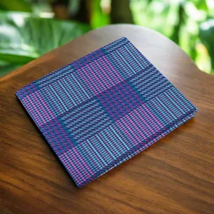 Blue & Purple Oxford Plaid Pocket Square