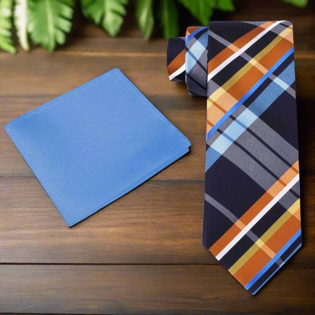 Blue Haven Plaid Necktie