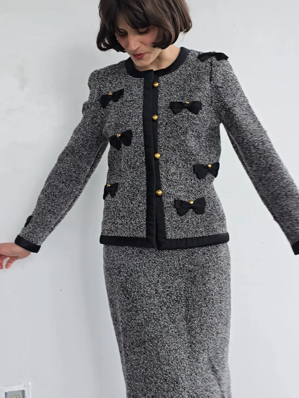 Bows   Tweed Woven Suit