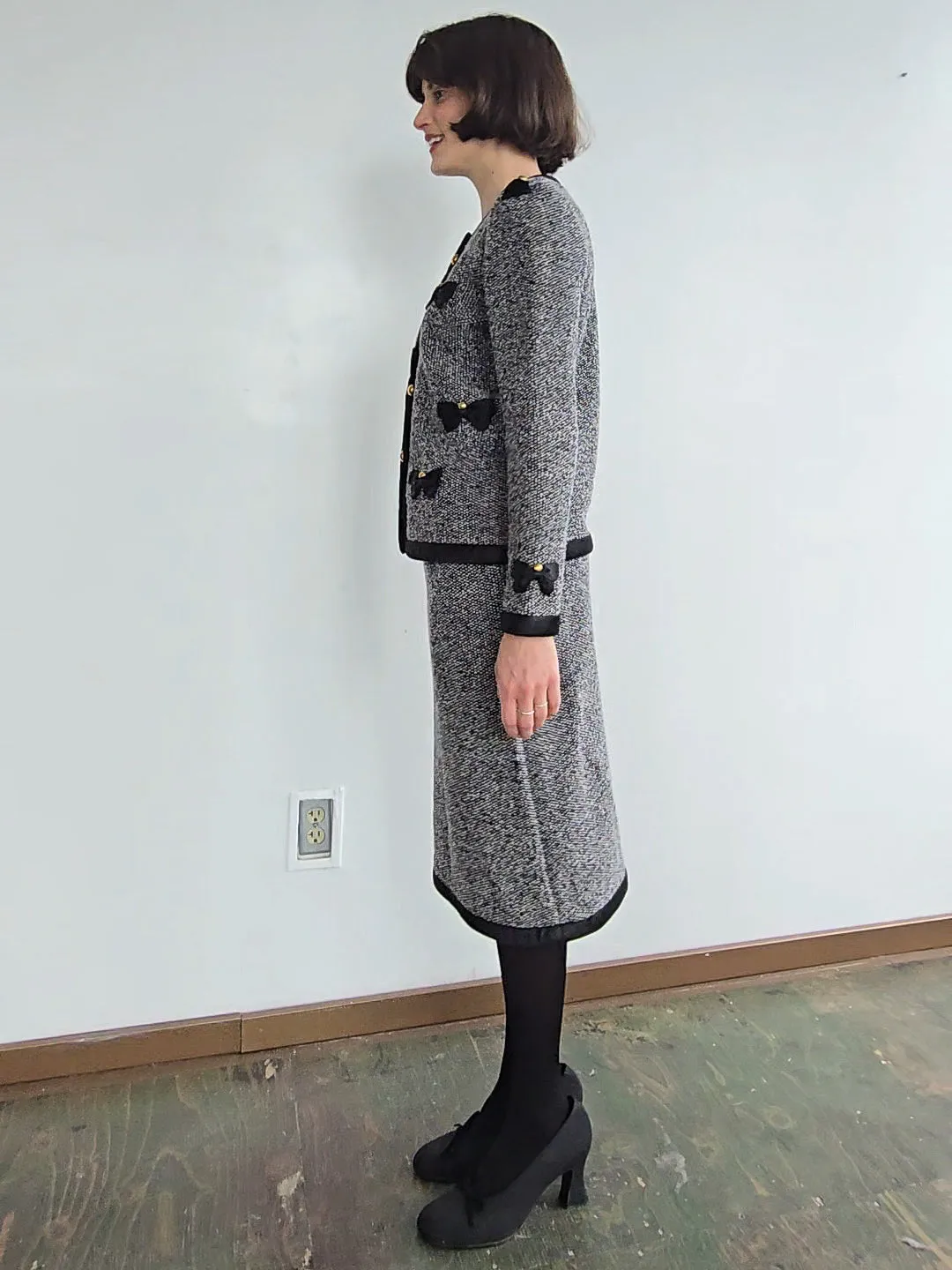 Bows   Tweed Woven Suit