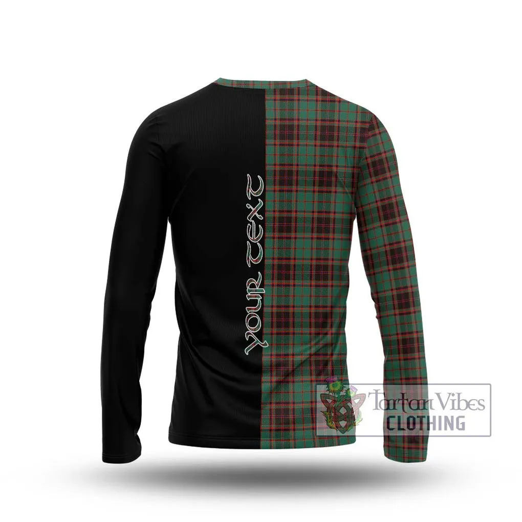 Buchan Ancient Tartan Long Sleeve T-Shirt with Family Crest and Half Of Me Style