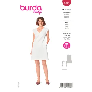 BURDA - 6048 Shift Dress with V-Neck