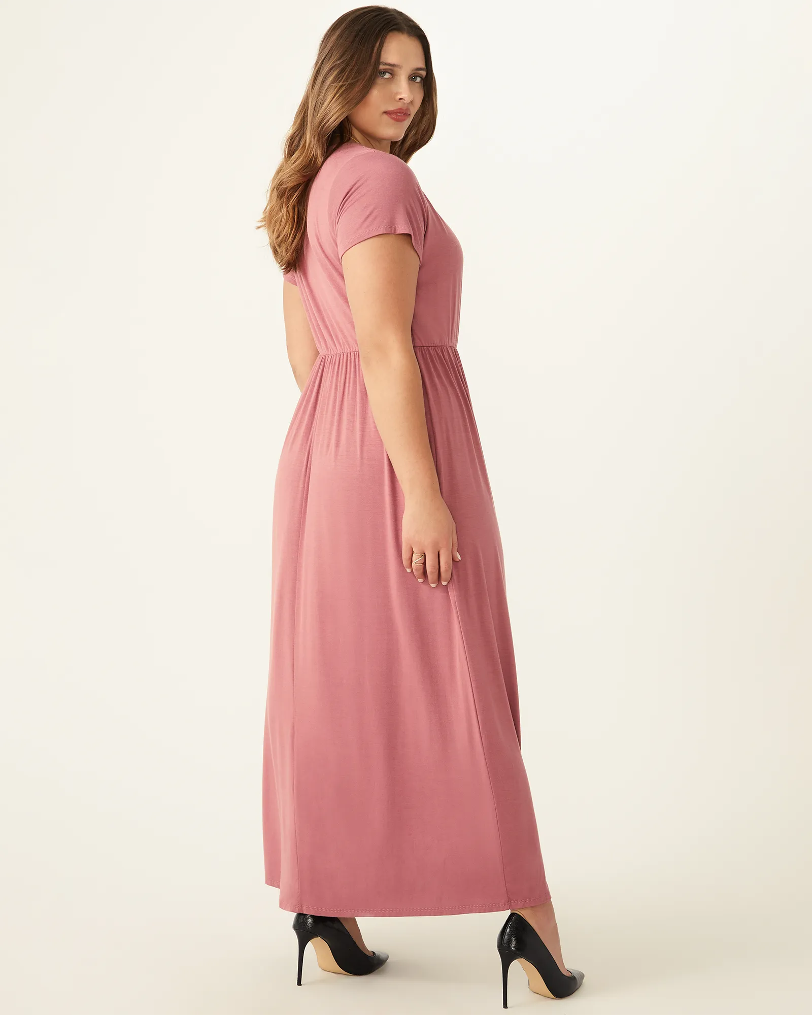 Carnation Wrap Maxi Dress | Mauve