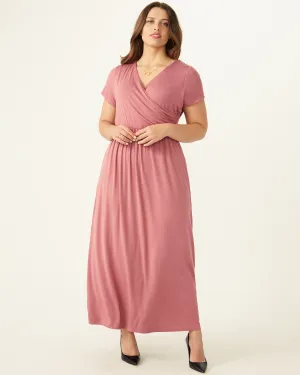 Carnation Wrap Maxi Dress | Mauve