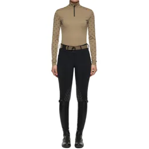 CAVALLERIA TOSCANA WOMEN&#x27;S TURTLENECK HALF ZIP LONG SLEEVE