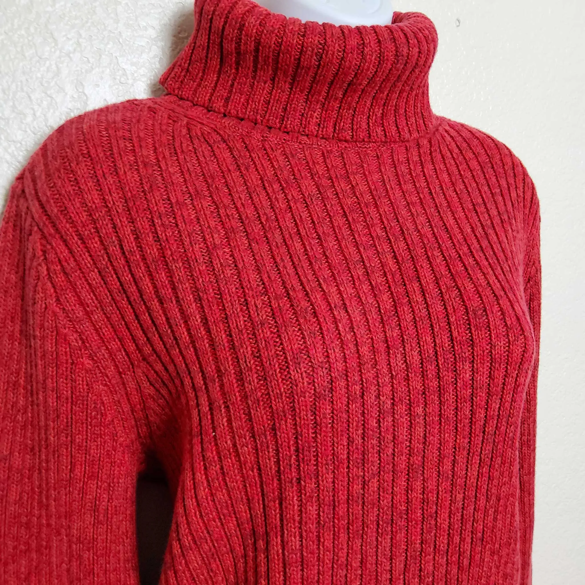 Cherokee Red Turtleneck Sweater, Women's Extra Large