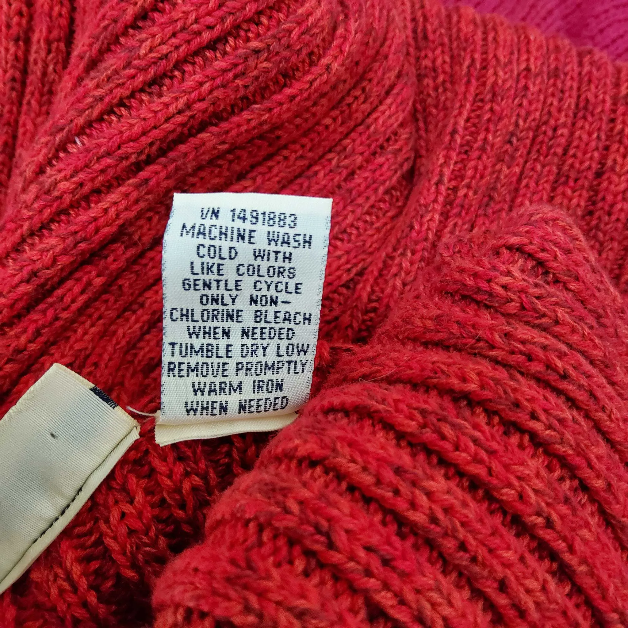 Cherokee Red Turtleneck Sweater, Women's Extra Large