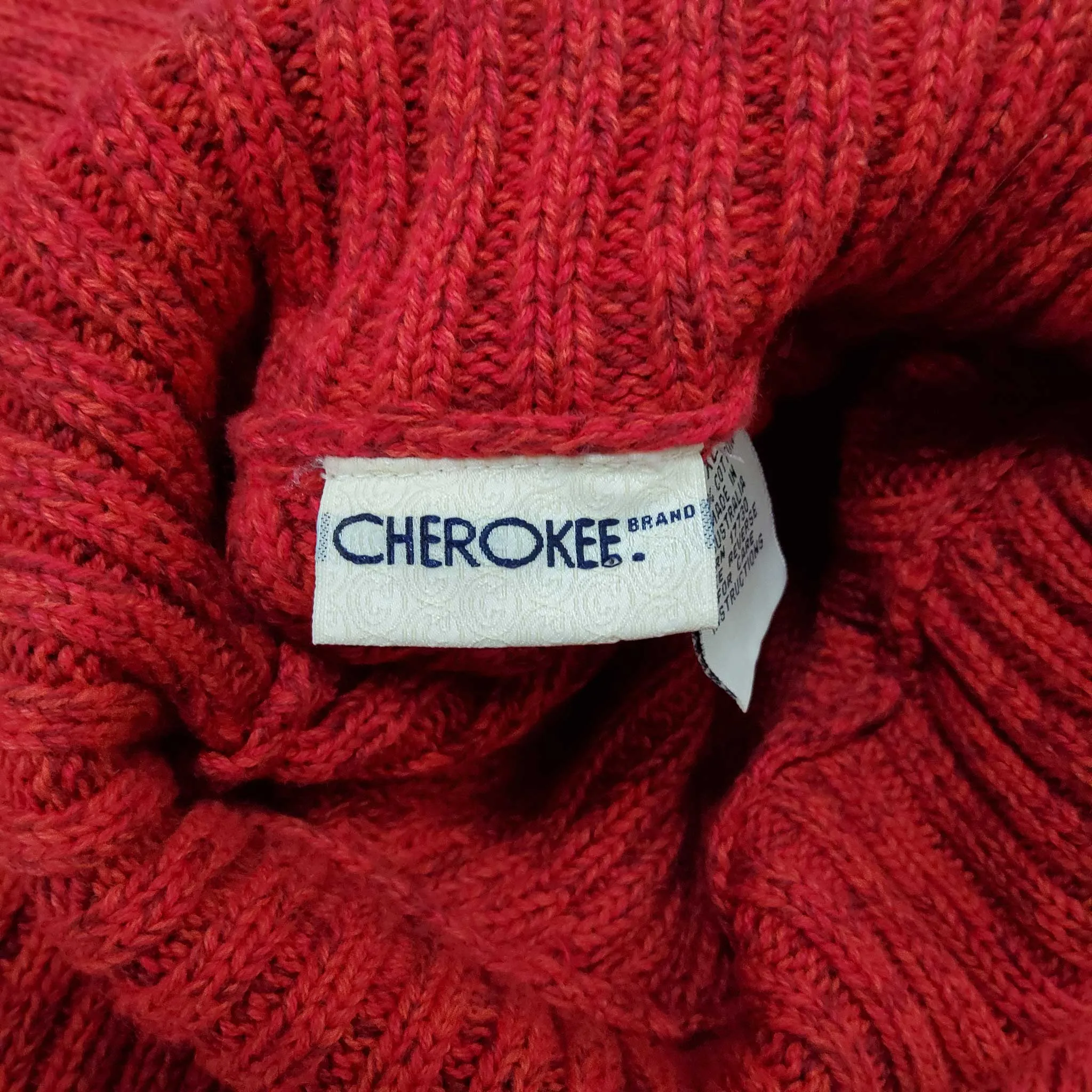 Cherokee Red Turtleneck Sweater, Women's Extra Large