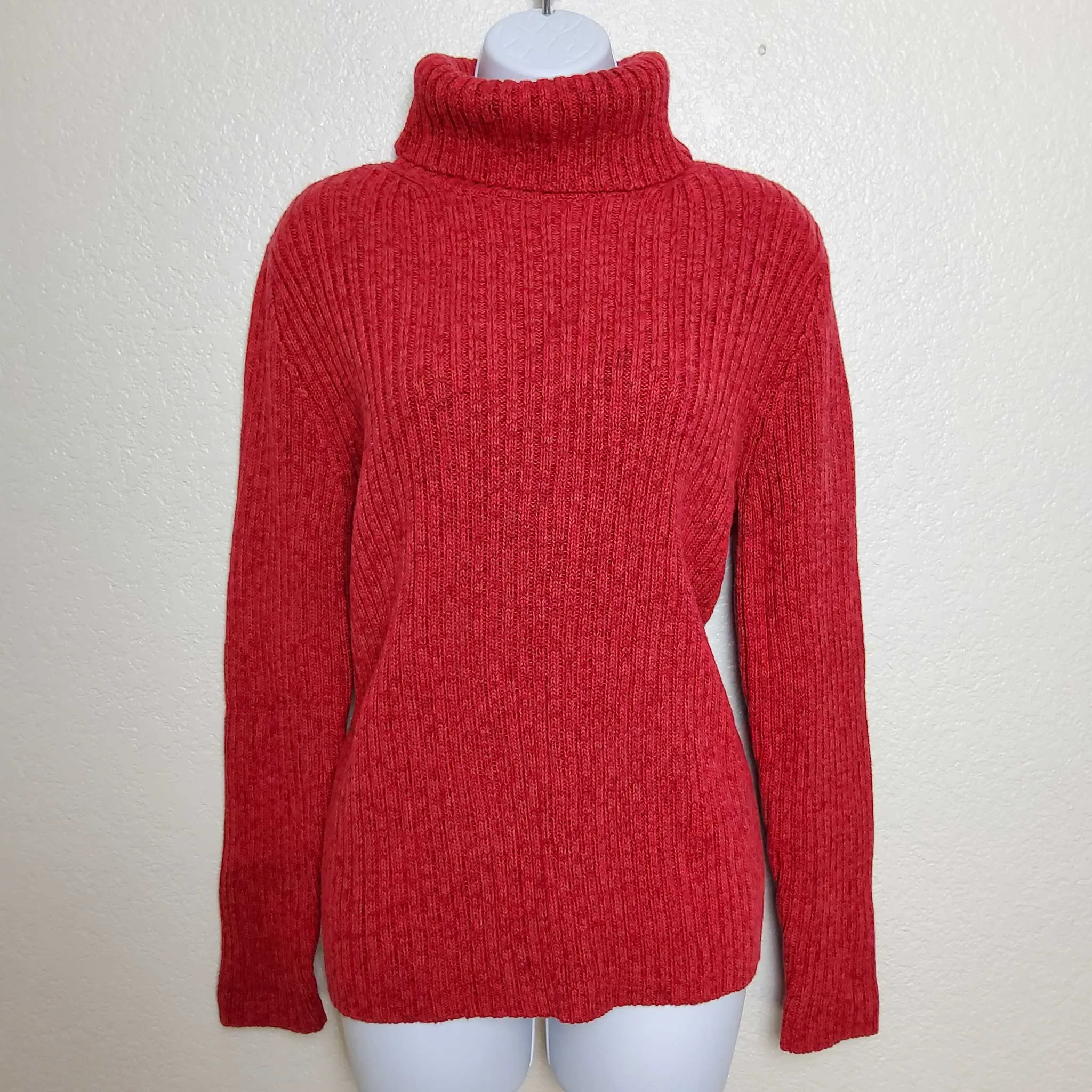 Cherokee Red Turtleneck Sweater, Women's Extra Large