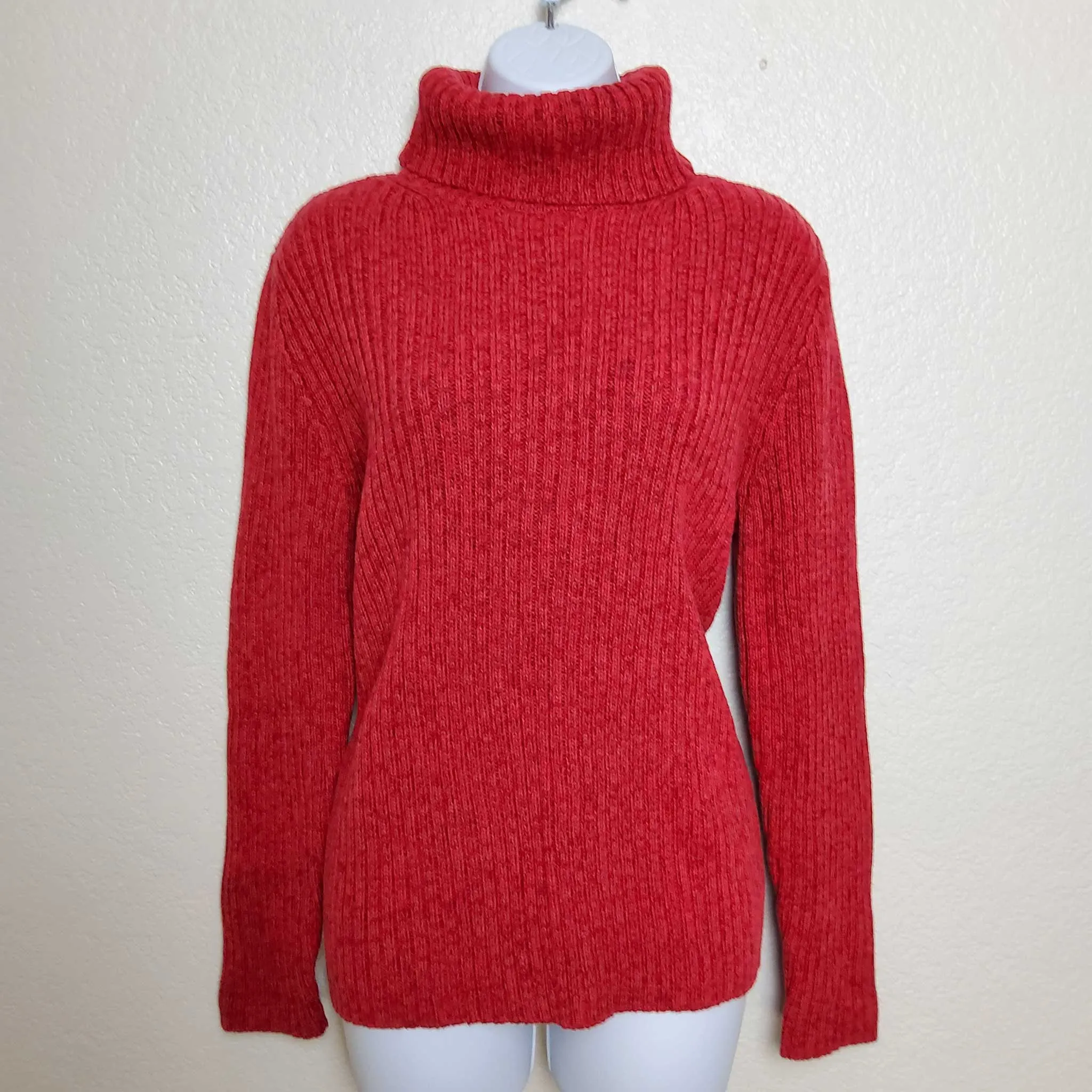 Cherokee Red Turtleneck Sweater, Women's Extra Large