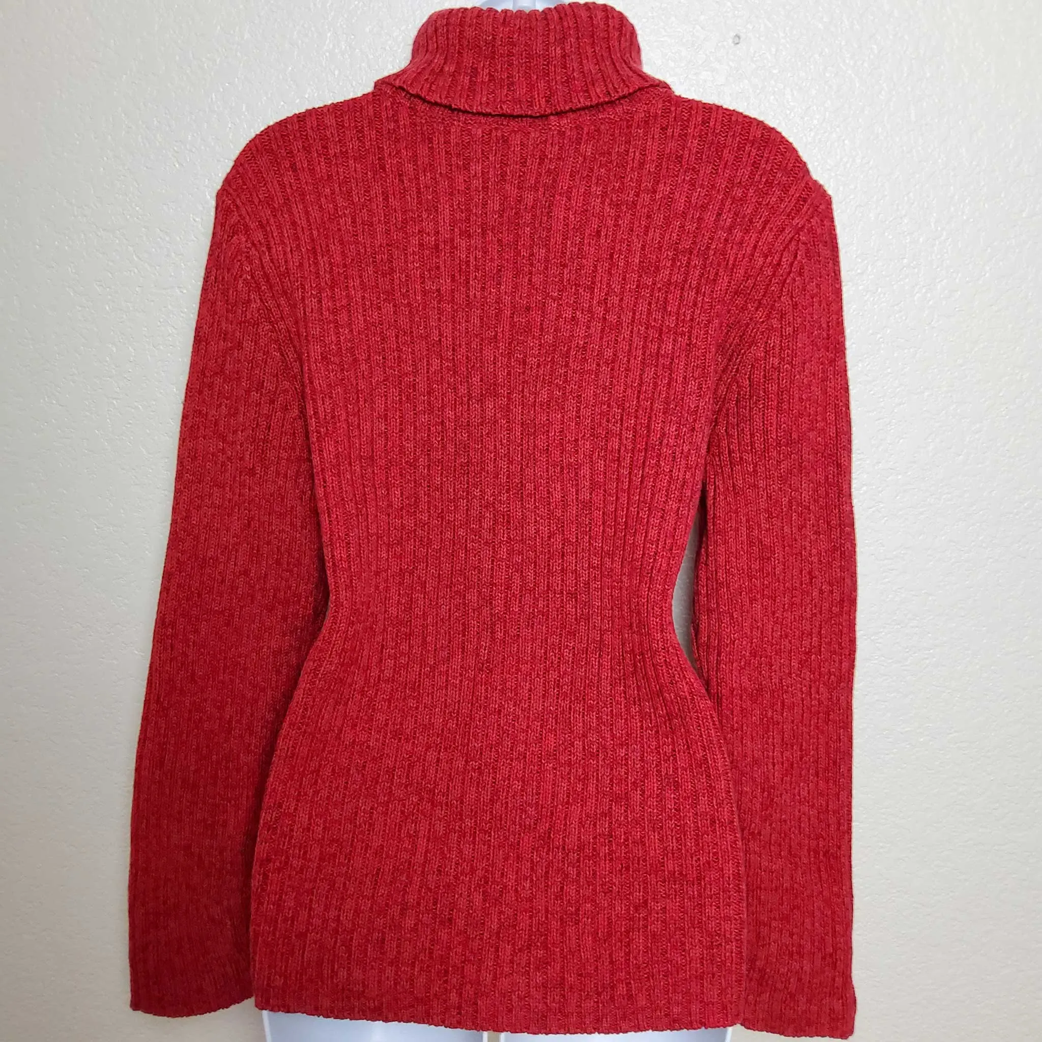 Cherokee Red Turtleneck Sweater, Women's Extra Large