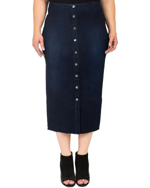 Clara Denim Midi Pencil Skirt | Blue