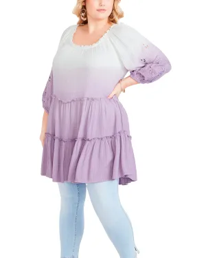 Clover Dip Dye Tunic | Lavender