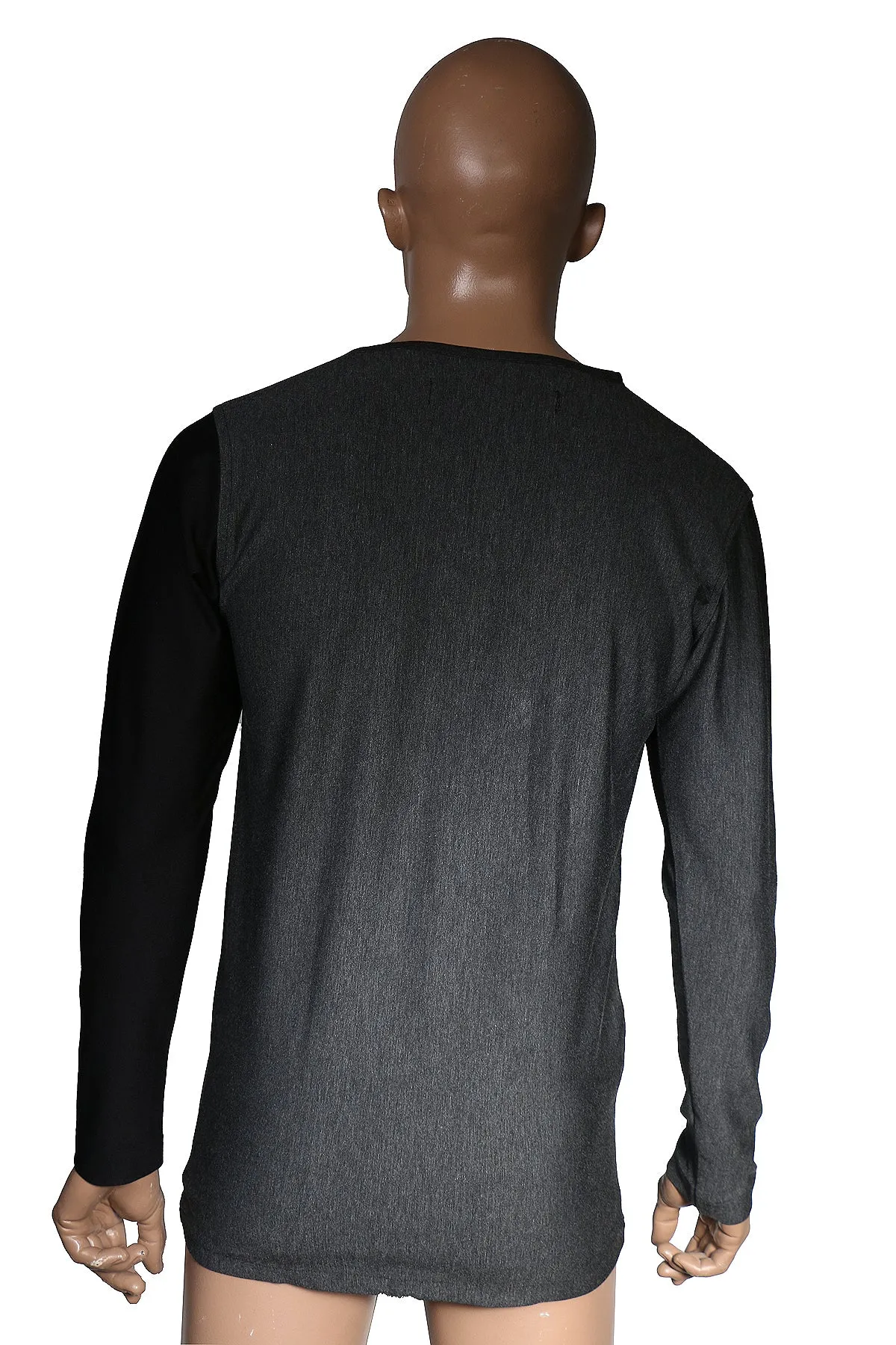 Contemporary fashion skewed shape long T-shirt
