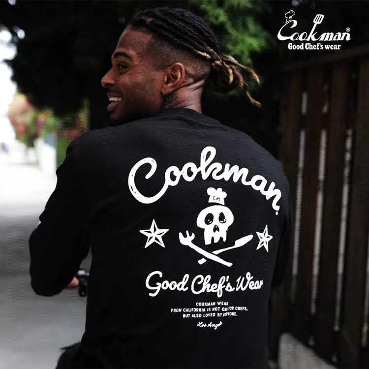Cookman Long Sleeve T-shirts - Skull : Black