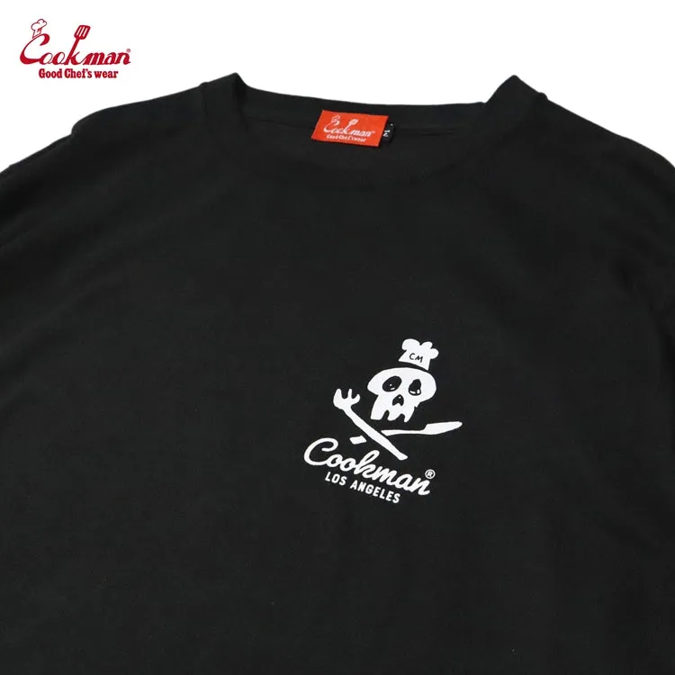 Cookman Long Sleeve T-shirts - Skull : Black