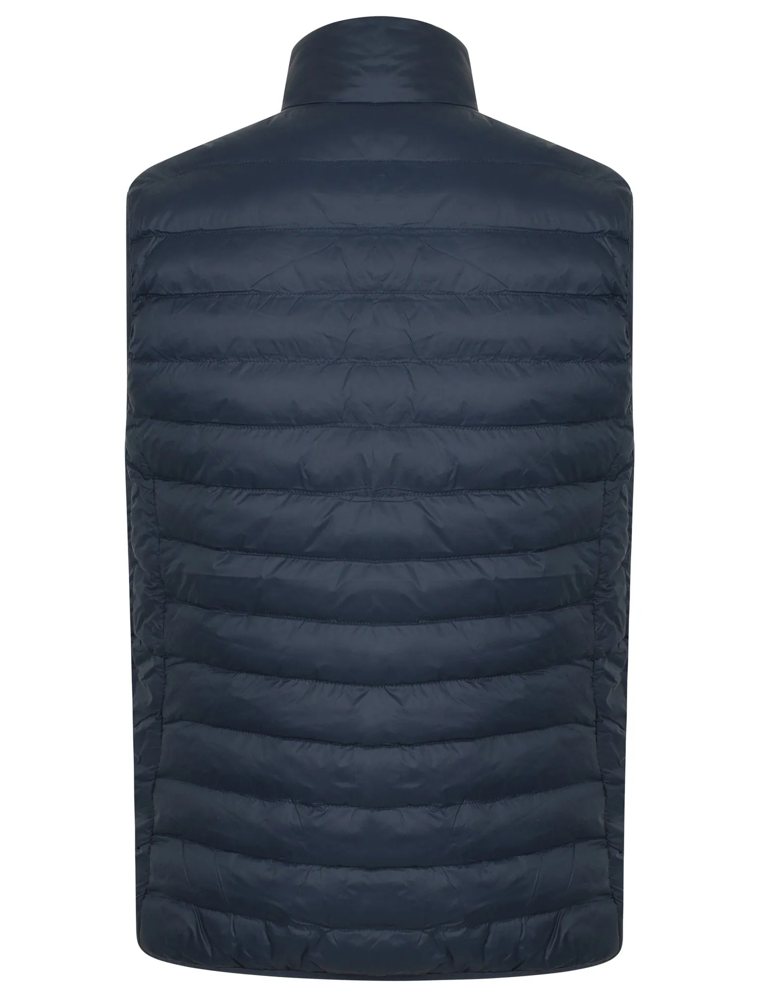 Couloir Quilted Puffer Gilet with Fleece Lined Collar in Midnight Blue - Tokyo Laundry