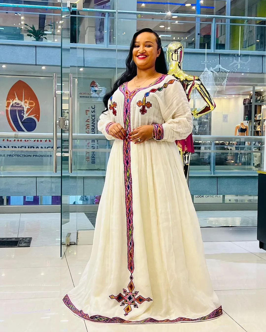 Cross Stitched Purple Habesha Dress: Handwoven Elegant Traditional Ethiopian Dress Perfect for Cultural Celebrations Beautiful  Habesha Kemis
