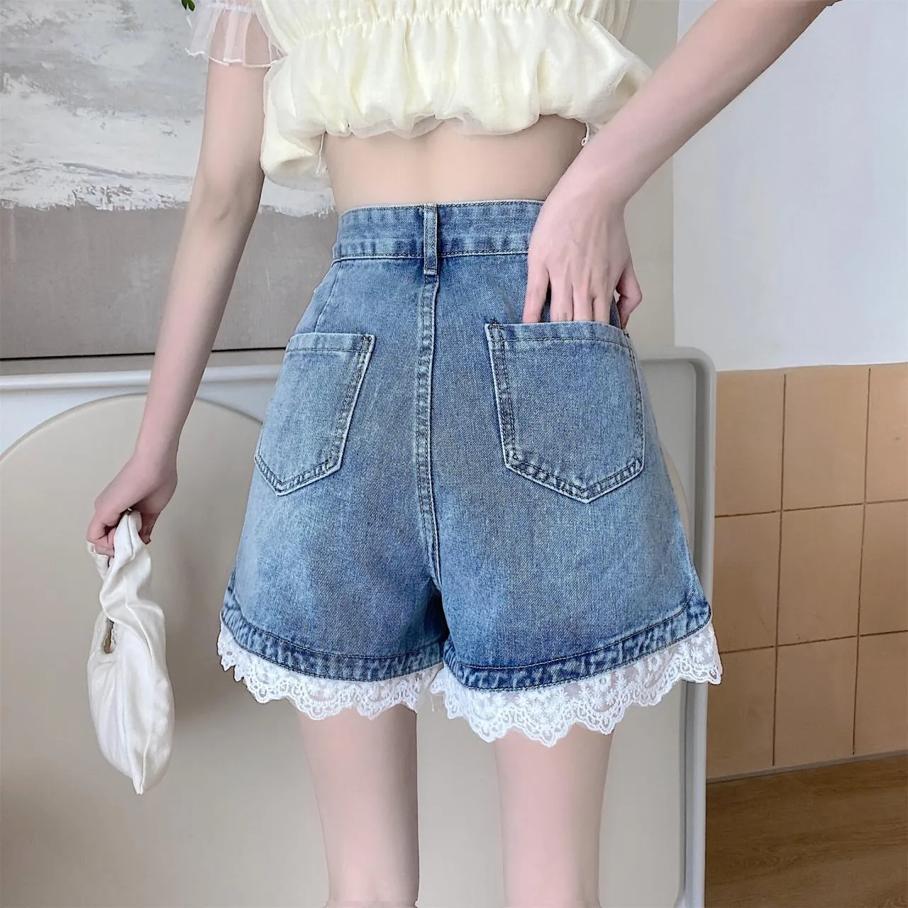 Cute denim shorts     S350