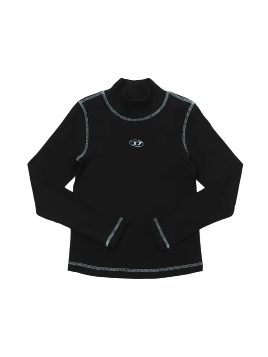 Diesel Kids   Cotton jersey turtleneck t-shirt 