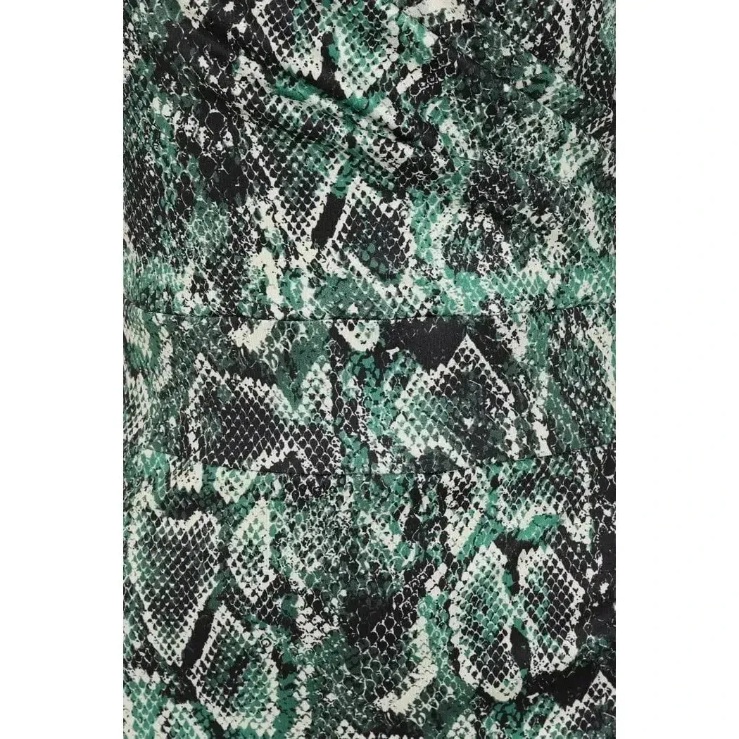 Elsie Dress - Green Snake Print