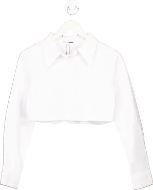 Fashion Nova White Poplin Shirt UK M