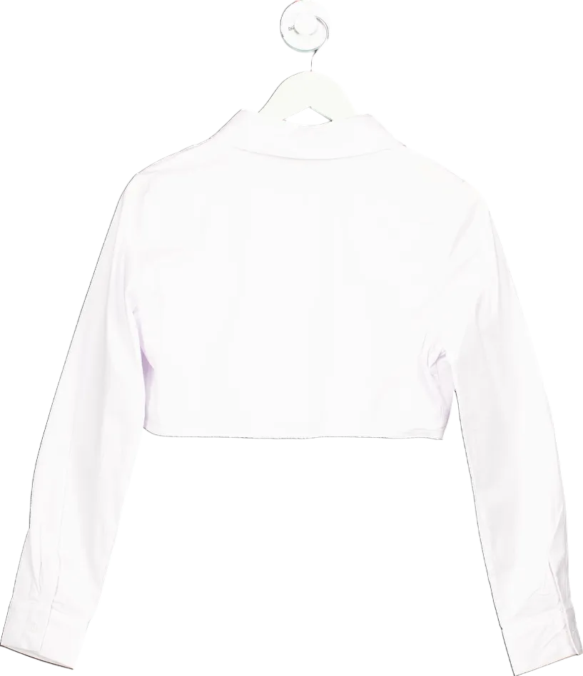 Fashion Nova White Poplin Shirt UK M
