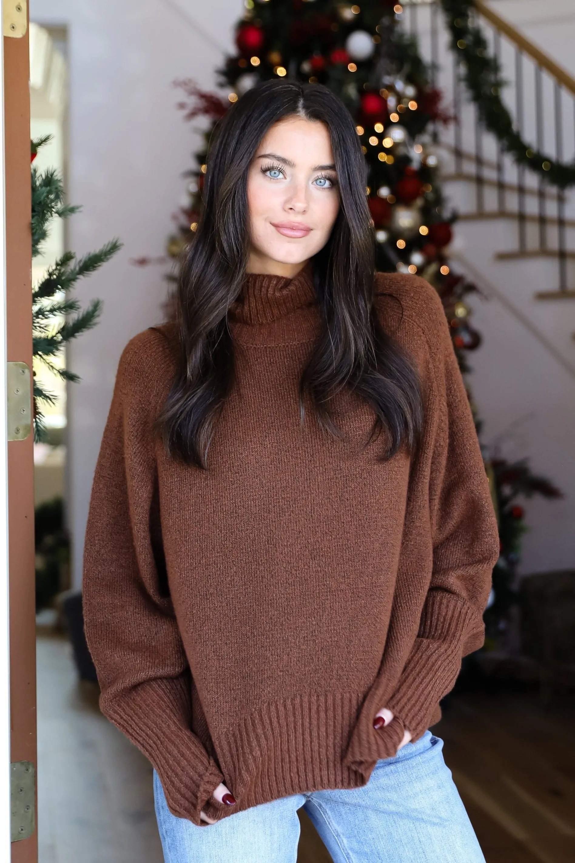 FINAL SALE - Notably Cozy Turtleneck Oversized Sweater - DOORBUSTER
